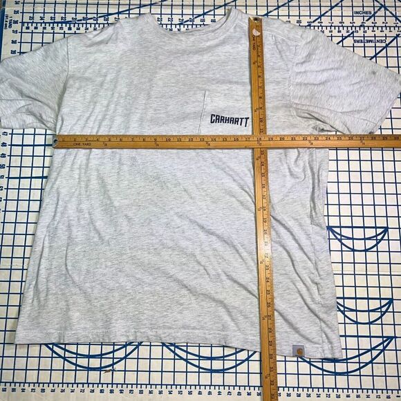 Carhartt Earn Every Buck T-Shirt Size 2XL Relaxed Fit Gray Short Sleeve Shirt - Picture 9 of 9